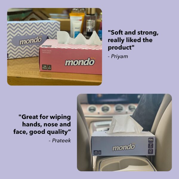 Mondo Facial Box 2 Ply, 100 Pulls